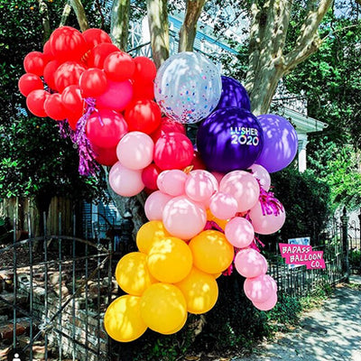 Colorful balloon garland - Celebration of 2020 Graduation - party decoration by Badass Balloon Co