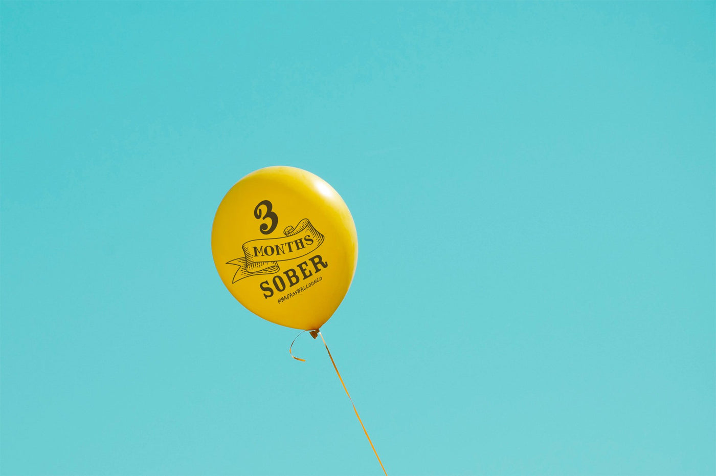 3 months Sober | Soberversary Balloons