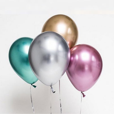 Mixed Color Chrome Birthday Balloon Pack