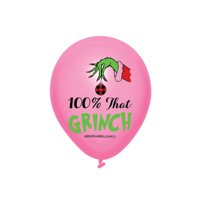 100% That Grinch | Christmas Party Balloons