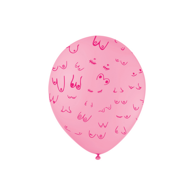 Boobie Print Latex Cancer Awareness Balloon