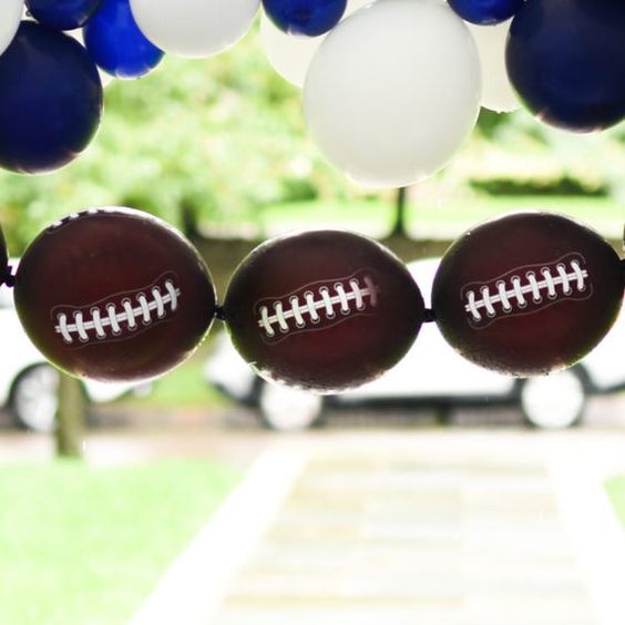 Football Printed Linking Balloon Decor Playoff Championship college football Super Bowl Balloons