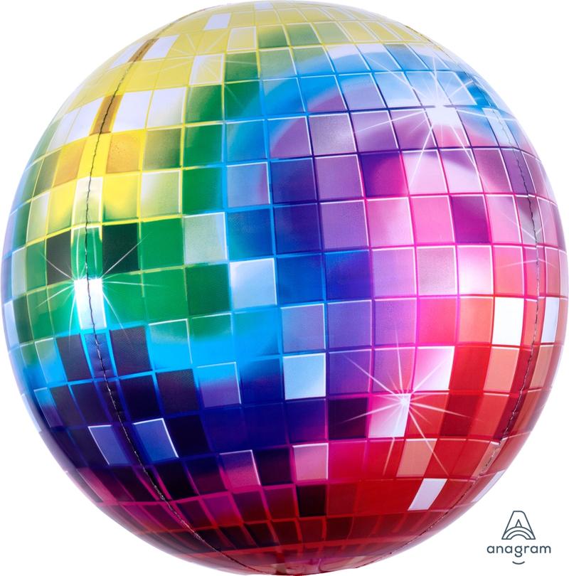 Rainbow Roller Disco Balloon Sphere