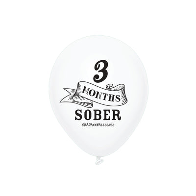 3 months Sober | Soberversary Balloons