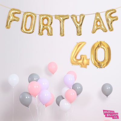 40AF Birthday Balloon Party Kit | 40th Birthday Decoration