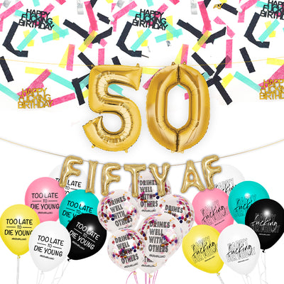 50AF Birthday Balloon Party Kit | 50th Birthday Decoration