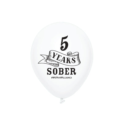 5 years Sober | Soberversary Balloons