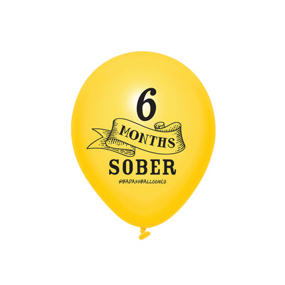 6 months Sober | Soberversary Balloons