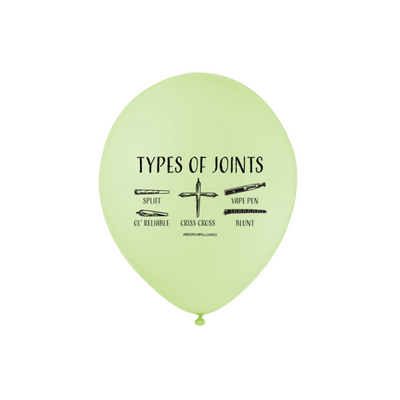 Types of Joints Cannabis Party Balloon