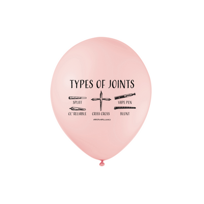 Types of Joints Cannabis Party Balloon