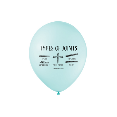 Types of Joints Cannabis Party Balloon