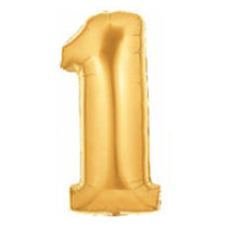 Giant Number Balloons in Gold