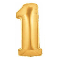 Giant Number Balloons in Gold