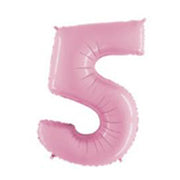 Giant Number Balloons in Baby Pink