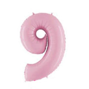 Giant Number Balloons in Baby Pink