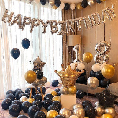 Gold Glitter Crown Foil Balloon | Hip Hop Party Balloons