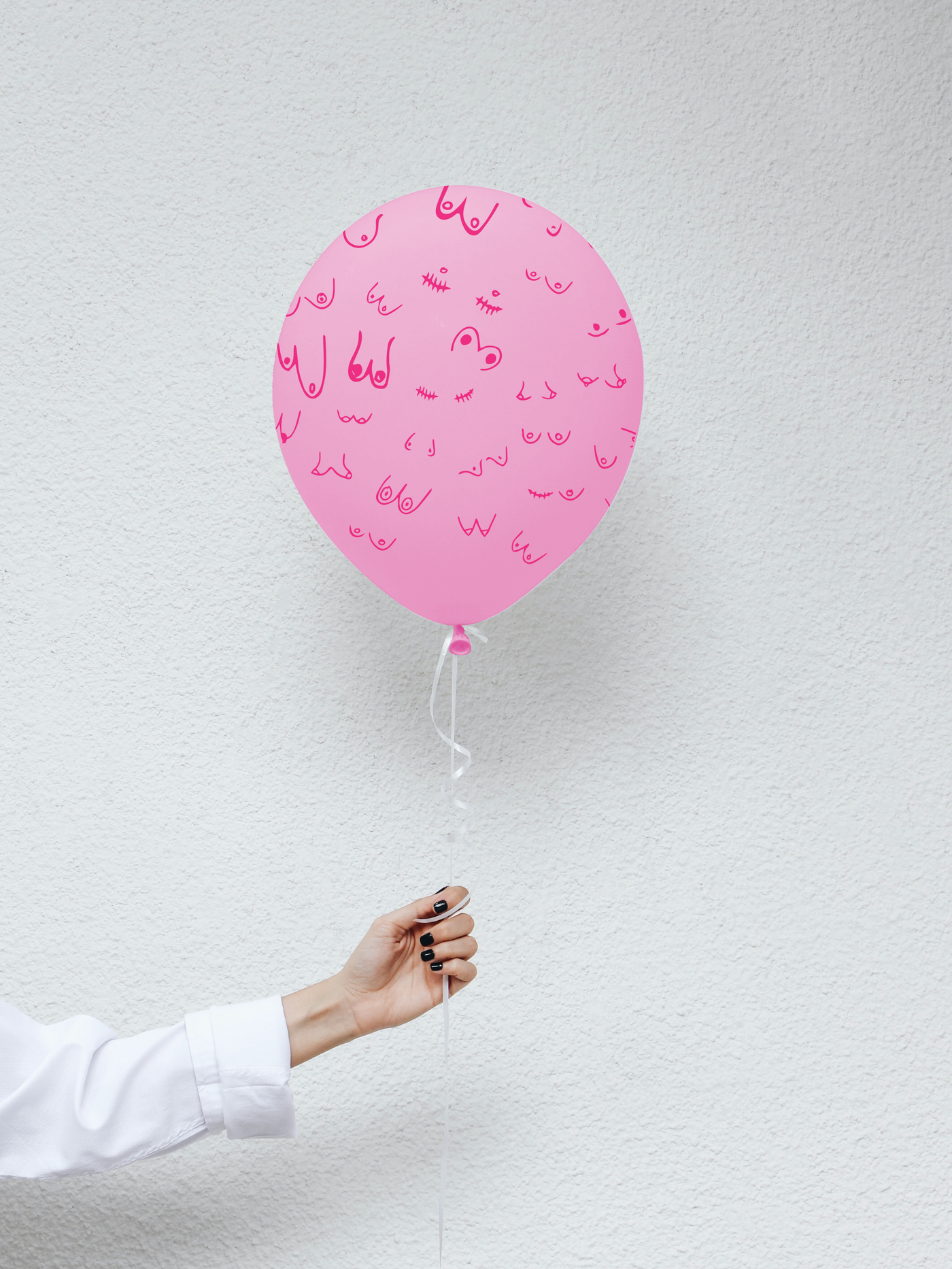 Boobie Print Latex Cancer Awareness Balloon