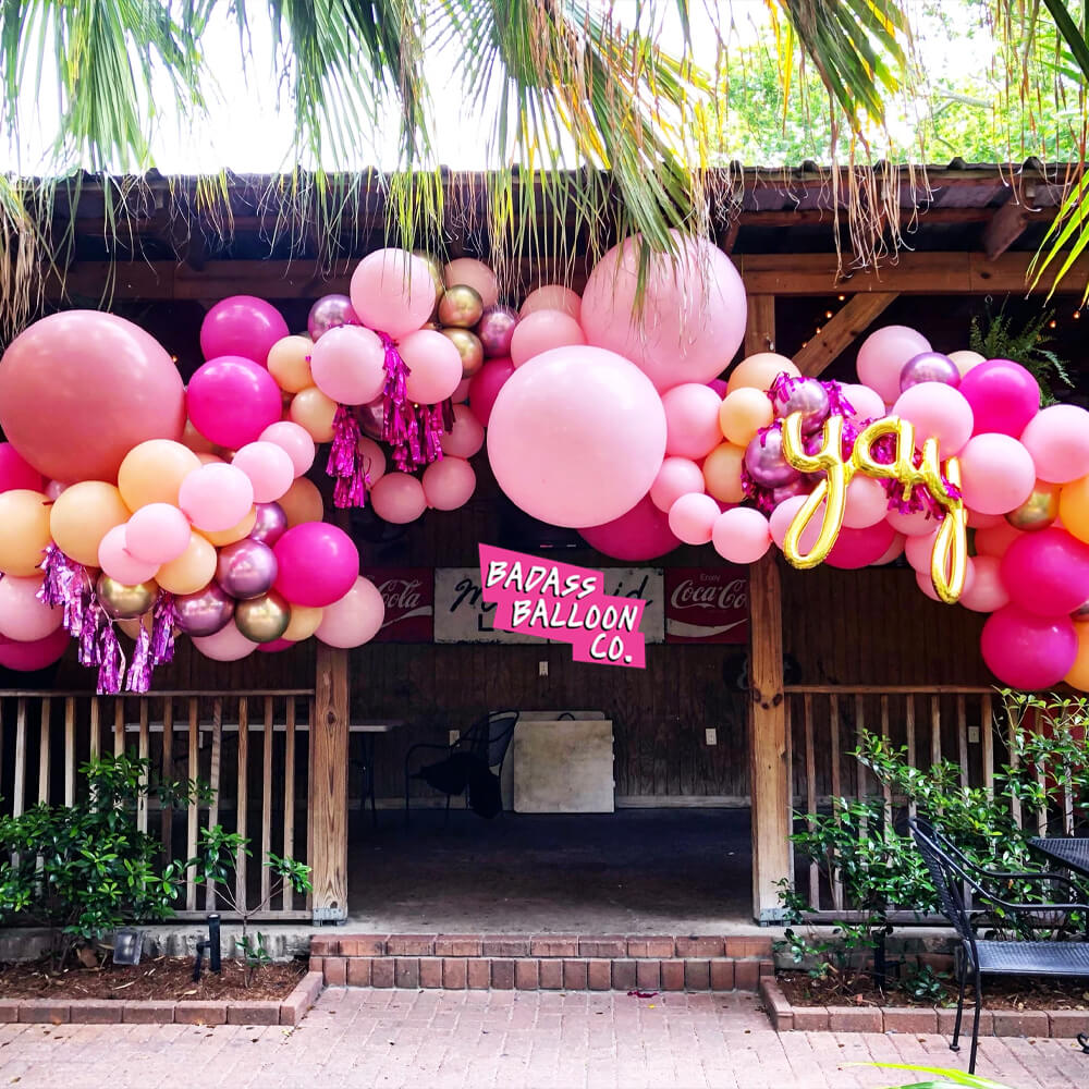 Pink Balloon Garland by Badass Balloon Co - party decoration