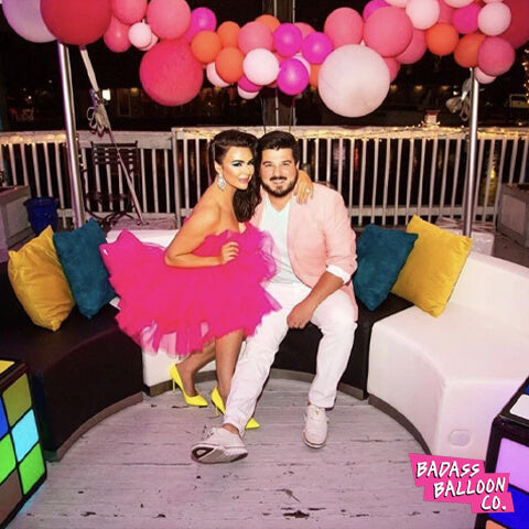 Party decor - birthday pink balloon garland