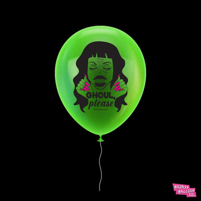 Ghoul Please Halloween Balloon - Green Halloween Decoration