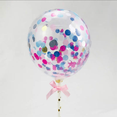 Round Mini Confetti Balloon Cake Topper