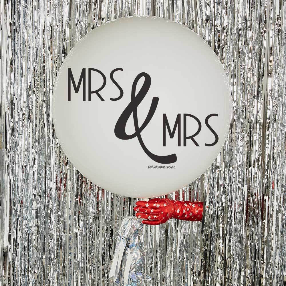 Mrs. & Mrs. 36 inch Jumbo Balloon with Tassel