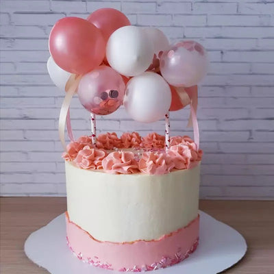 Rose Gold Cake Topper Mini Balloon Garland
