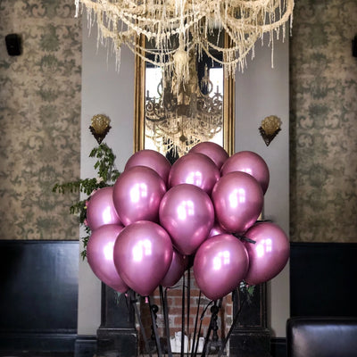 Pink Chrome Balloons Pack