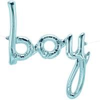 Light Blue "Boy" Script Balloon