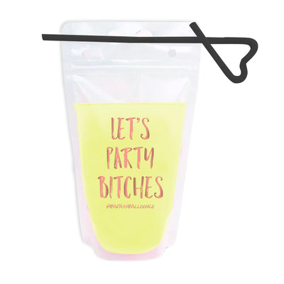 Let's Party Bitches Drink Pouch | Bachelorette Party Decor