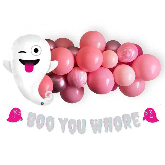 Boo You Whore Halloween Badass Balloon Garland DIY Kit