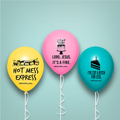 Iconic Birthday Badass Balloon Pack | Funny, Offensive, Abusive Balloons & Party Favors