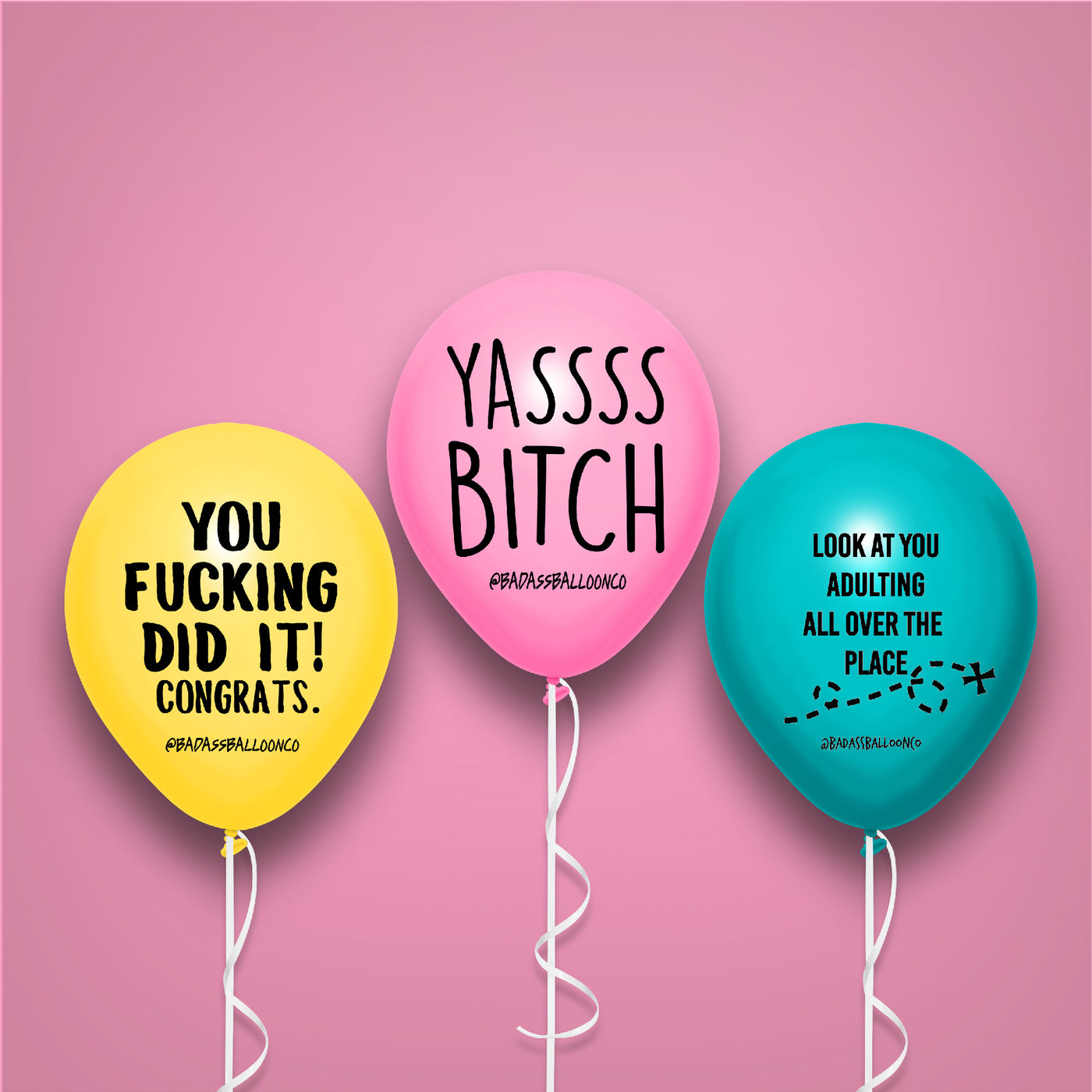 Congratulations Balloon Pack by Badass Balloon Co. Funny balloons. Offensive Balloons, Abusive Balloons and Party Favors