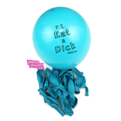Mature "Eat a D*ck" Funny Party & Birthday Balloons. Badass Balloons. Adult Party Favors and Supplies. - badassballoonco