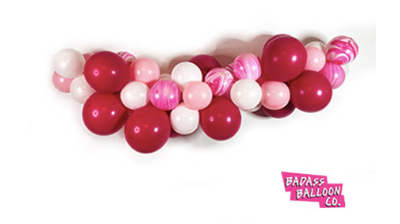Badass Balloon Co-Pink and Red Balloons-DIY Installation Kit-Valentine's Day Balloons