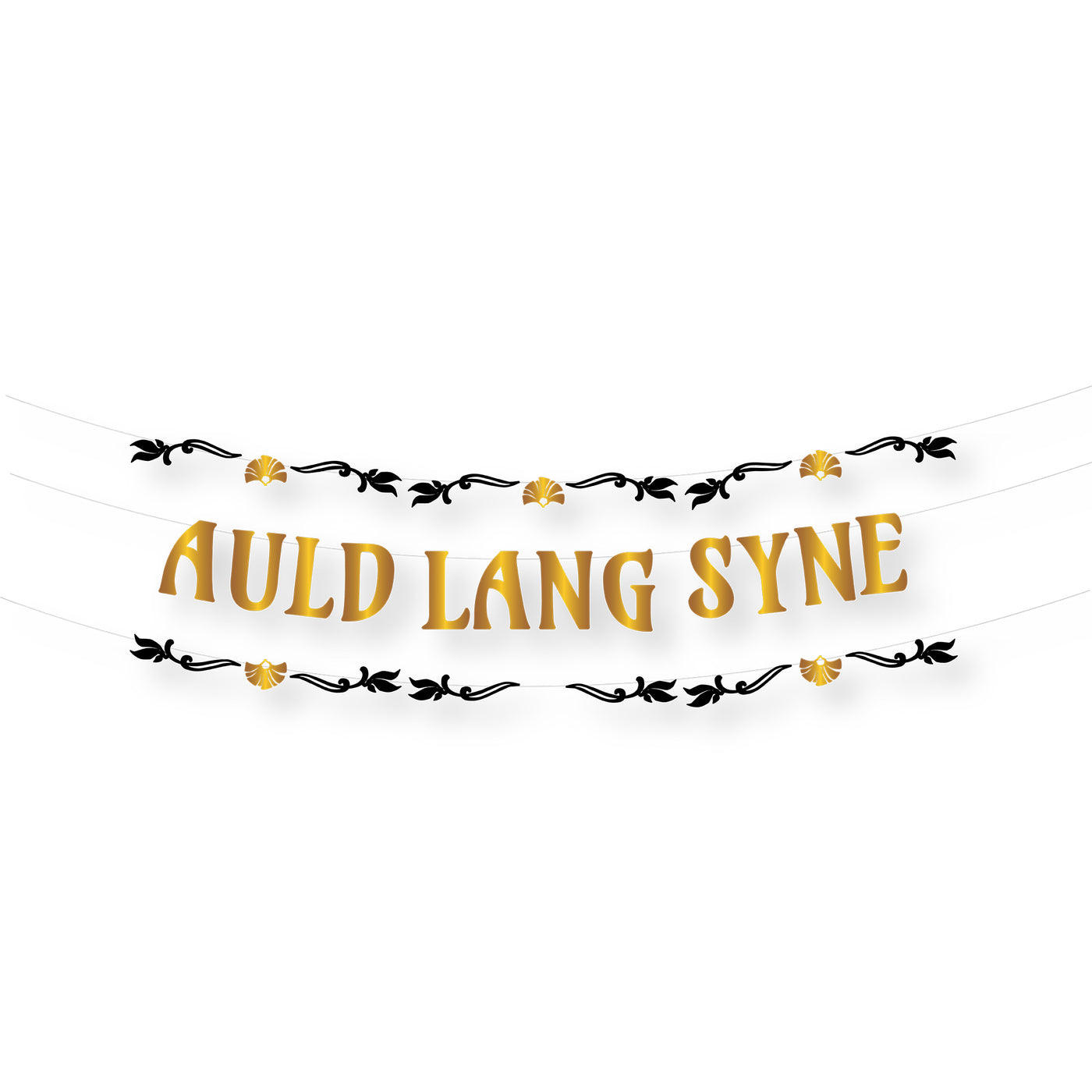 Auld Lang Syne NYE Paper Party Banner | 2022 New Year Decor