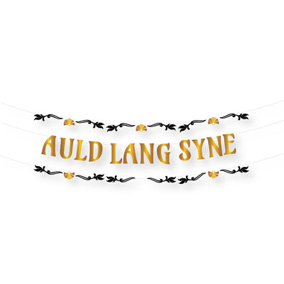 Auld Lang Syne NYE Paper Party Banner | 2022 New Year Decor