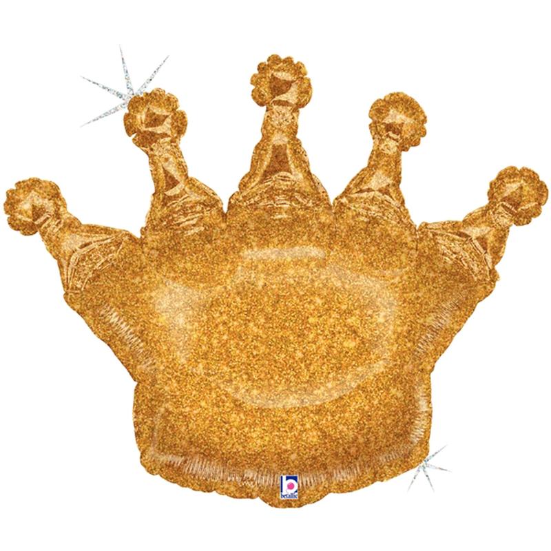 Gold Glitter Crown Foil Balloon | Hip Hop Party Balloons