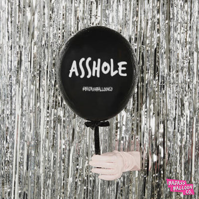 NSFW "Asshole" Birthday Party Balloons | Natural Latex 100% Biodegradable Badass Balloons Co.