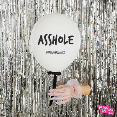 NSFW "Asshole" Birthday Party Balloons | Natural Latex 100% Biodegradable Badass Balloons Co.