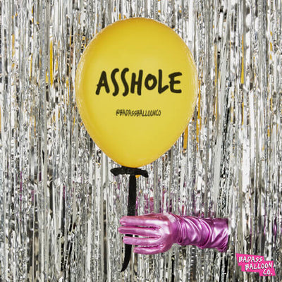 NSFW "Asshole" Birthday Party Balloons | Natural Latex 100% Biodegradable Badass Balloons Co.