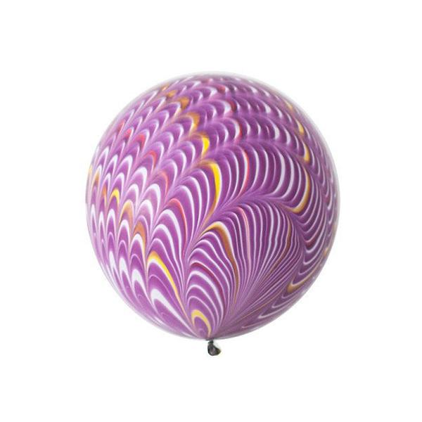 Purple Peacock Swirl 19inch Balloon