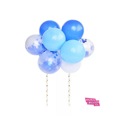 Blue Cake Topper Mini Balloon Garland