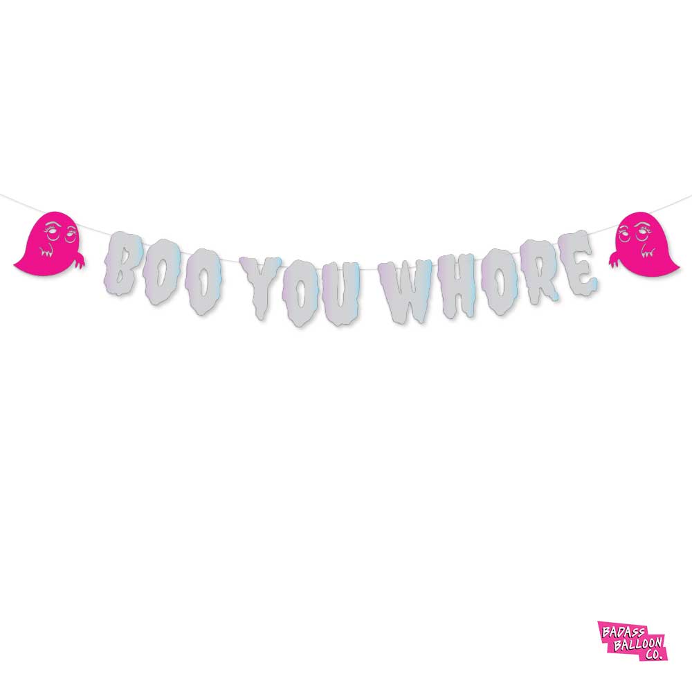 Boo You Whore | Mean Girls Party Banner | Mean Girls Party | Funny Halloween Decor