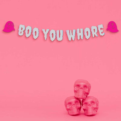 Boo You Whore | Mean Girls Party Banner | Mean Girls Party | Funny Halloween Decor