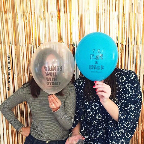 Eat a D*ck Funny Party & Birthday Balloons. Adult Party Favors and Biodegradable Balloons
