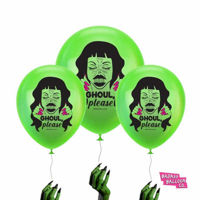 Ghoul Please | Neon Green Halloween Badass Balloons™