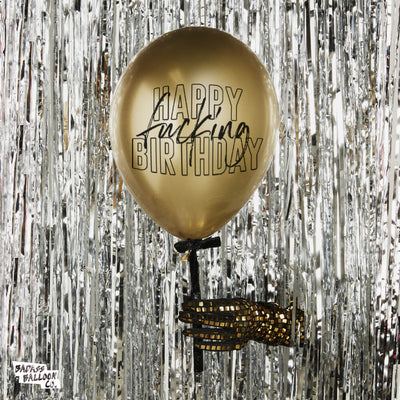 Happy Fucking Birthday | Gold Chrome Badass Balloons Pack