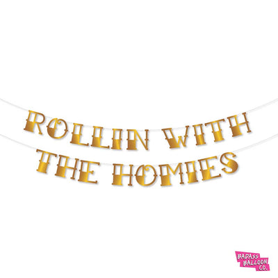 Rollin' With The Homies Paper Bunting | Hip Hop Party Banner