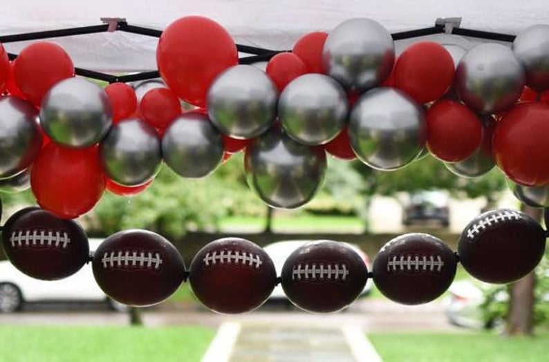 Football Printed Linking Balloon Decor Playoff Championship college football Super Bowl Balloons